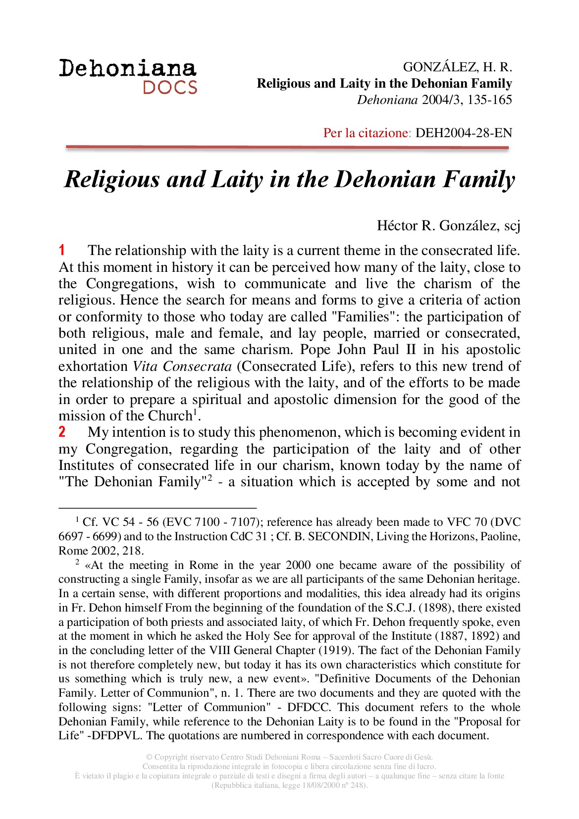 VITA CONSECRATA PDF